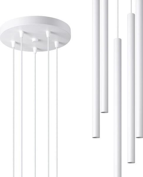 Sollux SL.1175 - Lustr na lanku PASTELO 5xG9/8W/230V bílá