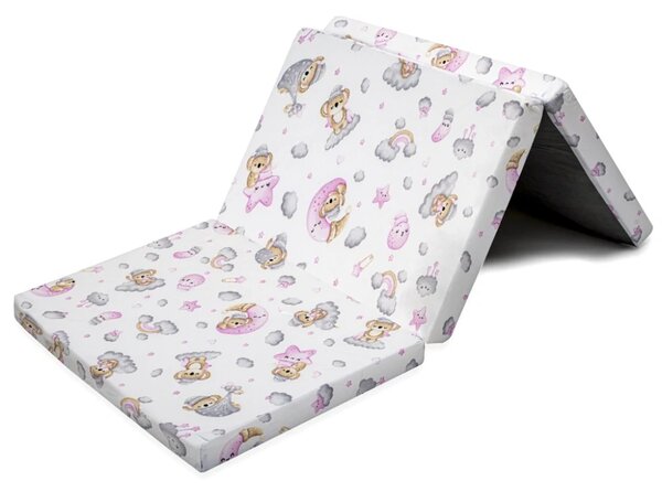 Skládací matrace do postýlky New Baby STANDARD 120x60x5 cm koala růžová