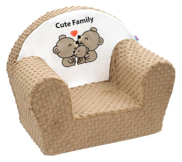 Dětské křeslo z Minky New Baby Cute Family cappuccino