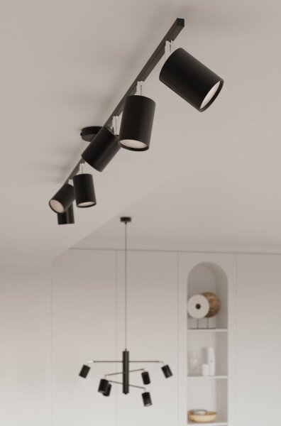 Sollux SL.1168 - Bodové svítidlo LEMMI 4xGU10/10W/230V černá