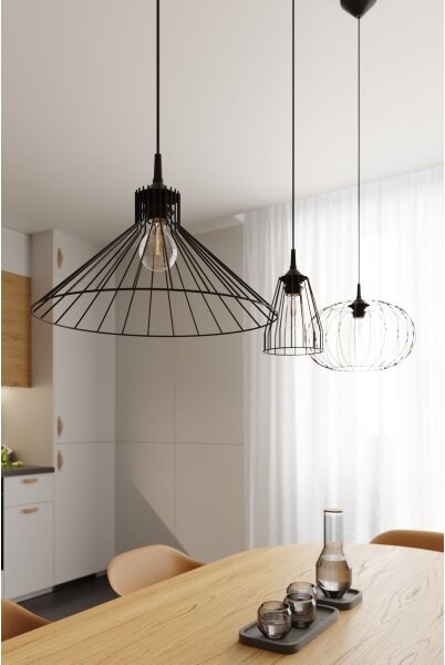 Sollux SL.1185 - Lustr na lanku TSUNO 1xE27/15W/230V černá