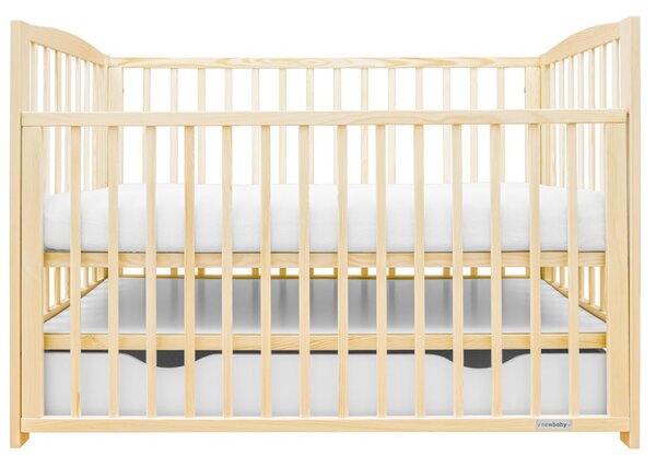 Dětská postýlka New Baby LILLY se stahovací bočnicí a šuplíkem přírodní