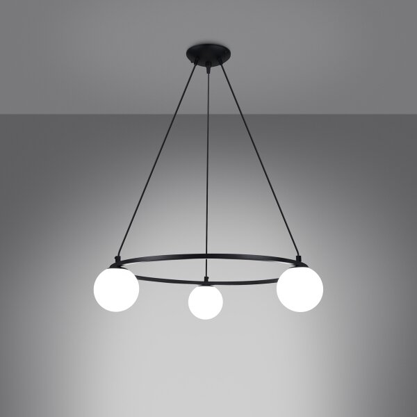 Sollux SL.1213 - Lustr na lanku YOLI 3xG9/8W/230V černá