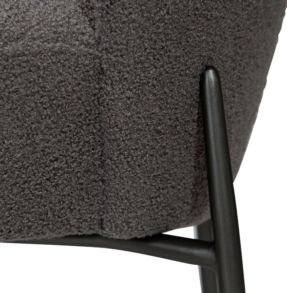 ​​​​​Dan-Form Tmavě šedá bouclé barová židle DAN-FORM Orbit 68 cm