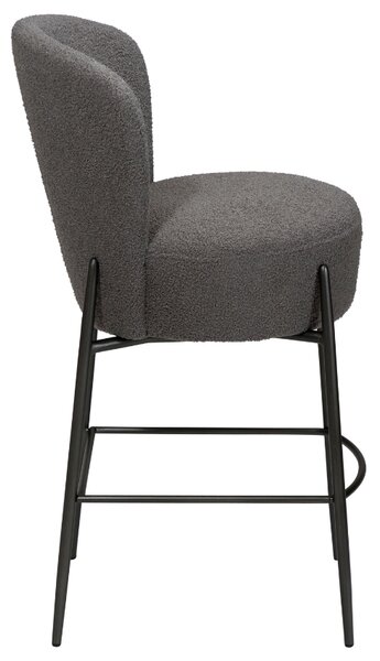 ​​​​​Dan-Form Tmavě šedá bouclé barová židle DAN-FORM Orbit 68 cm