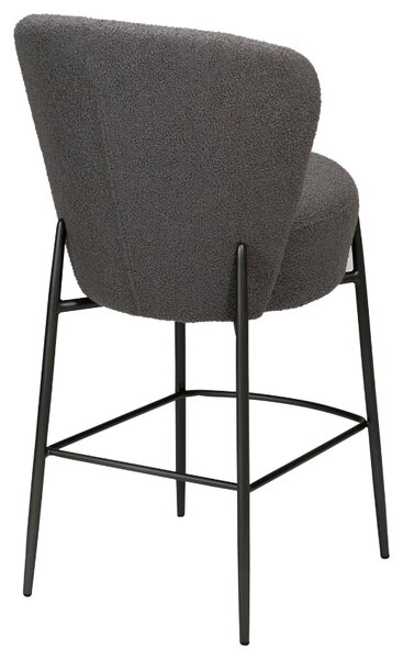 ​​​​​Dan-Form Tmavě šedá bouclé barová židle DAN-FORM Orbit 68 cm