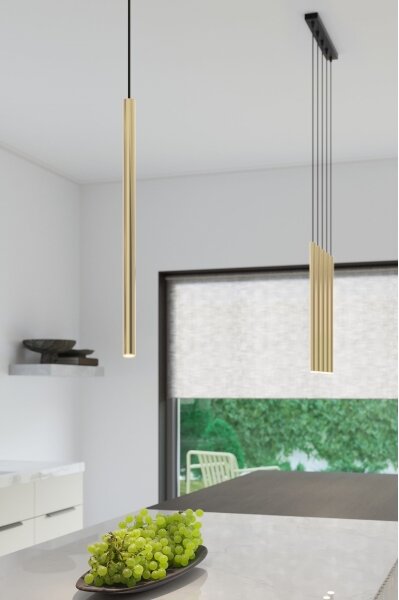 Sollux SL.1195 - Lustr na lanku PASTELO 1xG9/8W/230V zlatá