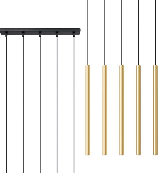 Sollux SL.1198 - Lustr na lanku PASTELO 5xG9/8W/230V zlatá