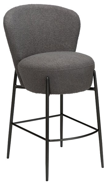 ​​​​​Dan-Form Tmavě šedá bouclé barová židle DAN-FORM Orbit 68 cm
