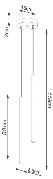 Sollux SL.1303 - Lustr na lanku PASTELO 2xG9/8W/230V bílá