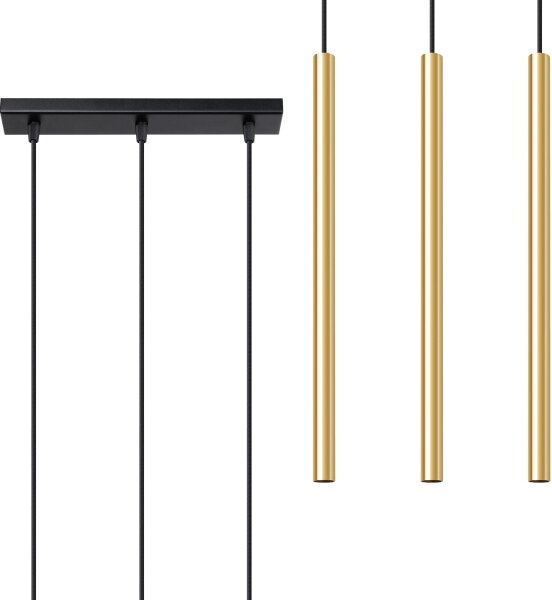 Sollux SL.1196 - Lustr na lanku PASTELO 3xG9/8W/230V zlatá