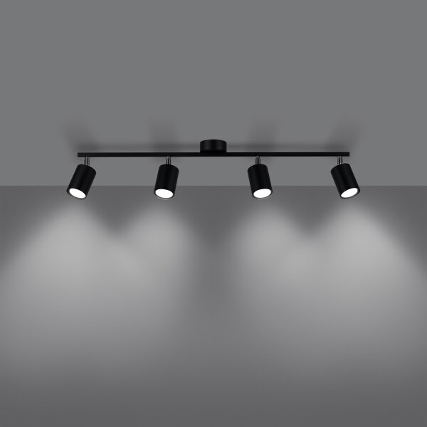 Sollux SL.1168 - Bodové svítidlo LEMMI 4xGU10/10W/230V černá