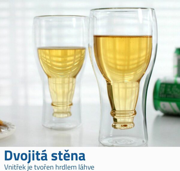 Sklenice ve tvaru piva