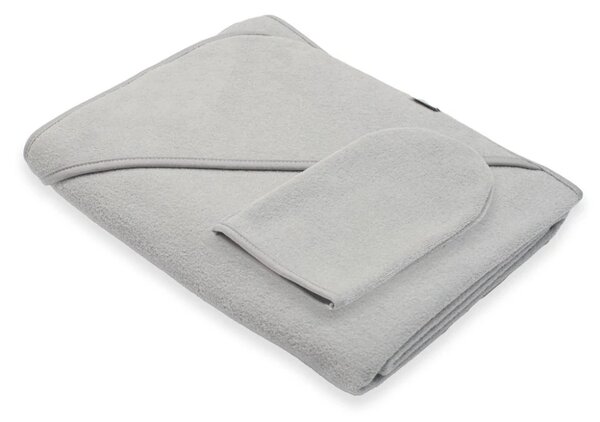 Dětská froté osuška s kapucí New Baby BASIC 100x100 šedá