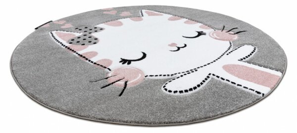 Koberec KRUH PETIT KITTY KOČKA šedý