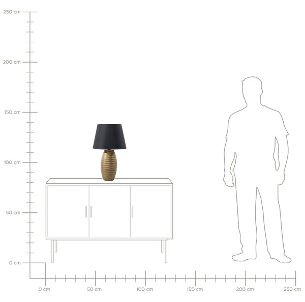Stolní lampa EBRO Porcelán Zlatá