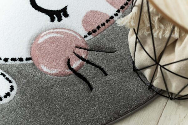 Koberec KRUH PETIT KITTY KOČKA šedý