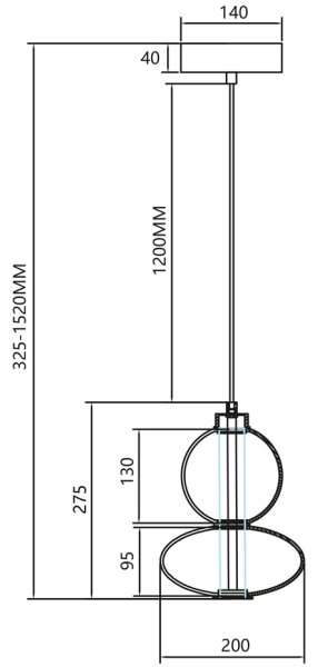 LED Lustr na lanku DAPHNE LED/12W/230V zlatá