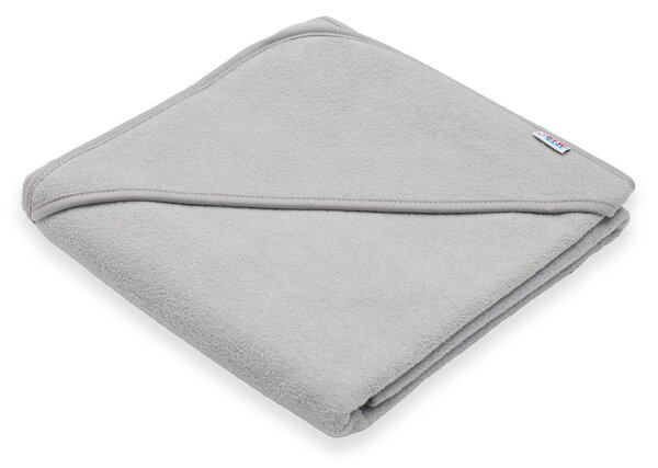 Dětská froté osuška s kapucí New Baby BASIC 80x80 šedá