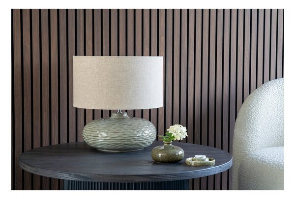 Khaki keramická stolní lampa s textilním stínidlem (výška 44 cm) Oldham – House Nordic