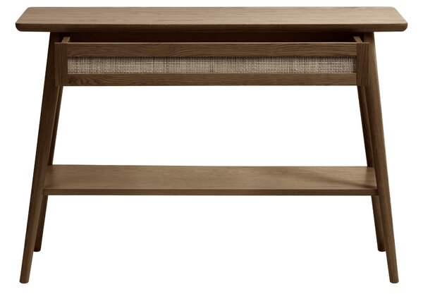 Unique Furniture Tmavě hnědý dubový toaletní stolek Barrali 110 x 40 cm