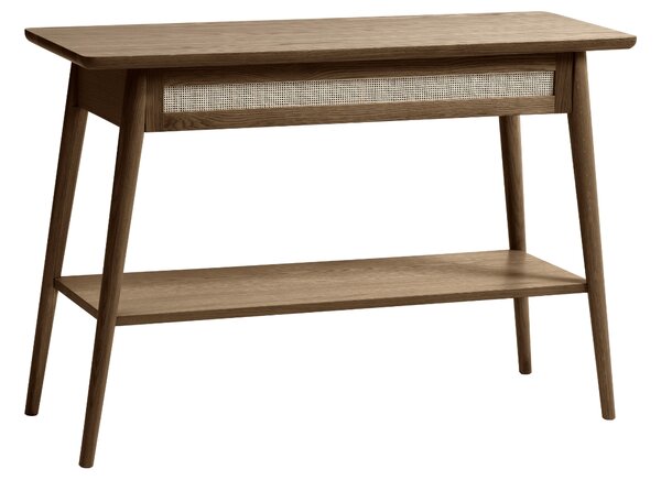 Unique Furniture Tmavě hnědý dubový toaletní stolek Barrali 110 x 40 cm