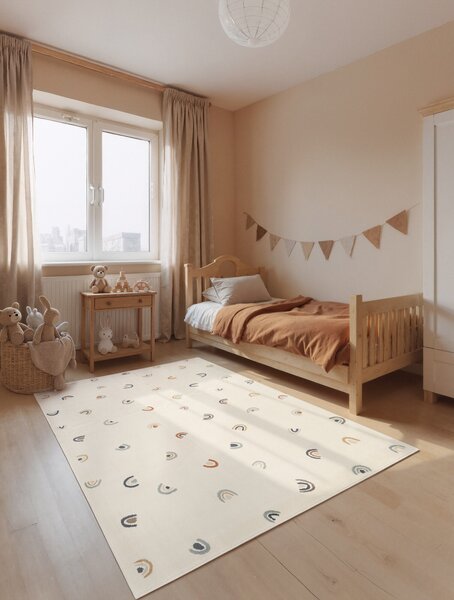 Hanse Home, Dětský koberec Adventures 106414 Cream Multicolor, 120x170, vícebarevná, dětský pokoj