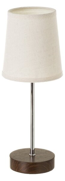 Bílá/hnědá stolní lampa s textilním stínidlem (výška 34,5 cm) – Casa Selección