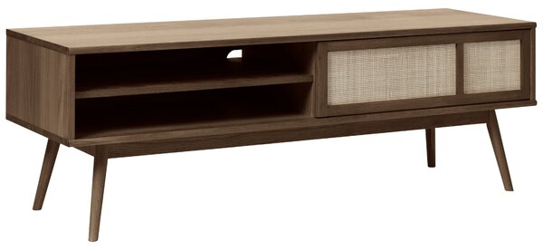 Unique Furniture Tmavě hnědý dubový TV stolek Barrali 150 cm