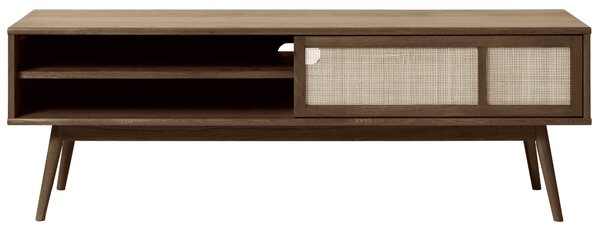 Unique Furniture Tmavě hnědý dubový TV stolek Barrali 150 cm