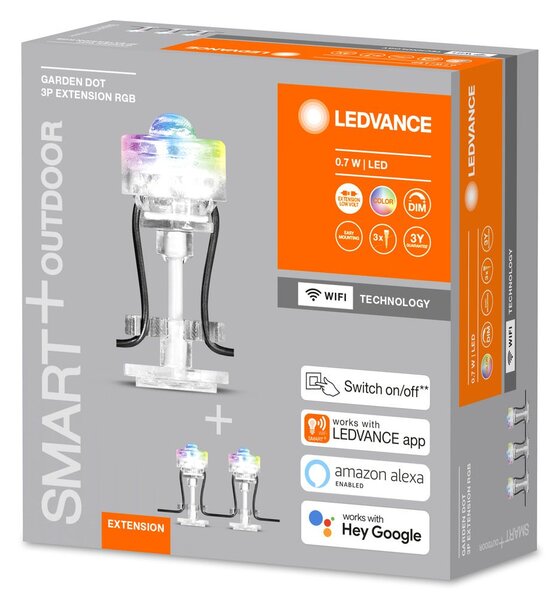 Prodloužení 3ks: Chytré venkovní WiFi LED RGBW světlo DOT