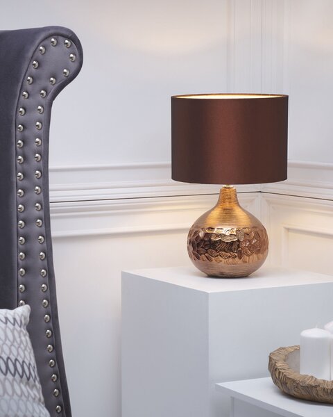 Stolní lampa YAKIMA Porcelán Hnědá