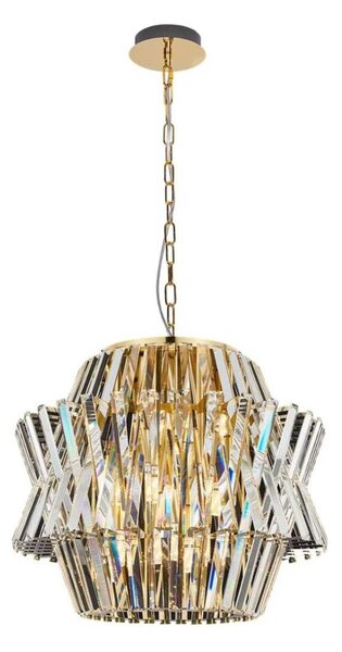 Křišťálový lustr na řetězu CROWN 12xE14/40W/230V zlatá