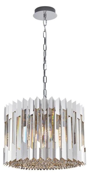 Křišťálový lustr na řetězu RITZ 7xE14/40W/230V chrom
