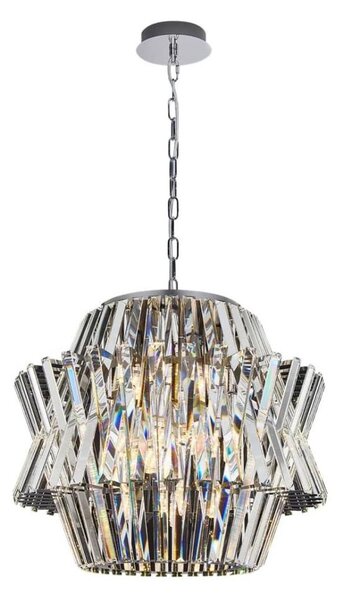 Křišťálový lustr na řetězu CROWN 12xE14/40W/230V chrom
