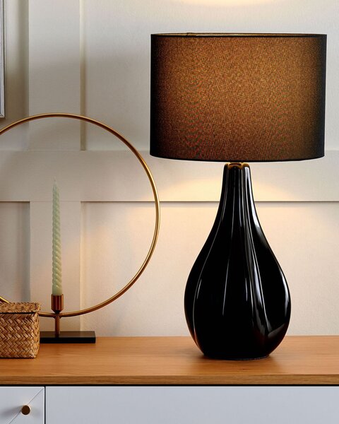 Stolní lampa SANTEE Porcelán Černá