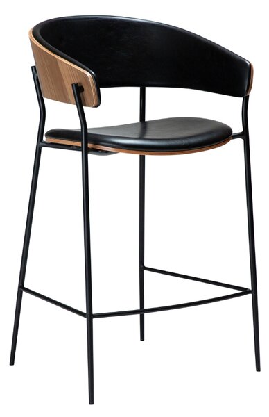 -25 % Dny MOMENTI– ​​​​​Dan-Form Ořechová barová židle DAN-FORM Crib s koženkovým sedákem 63 cm