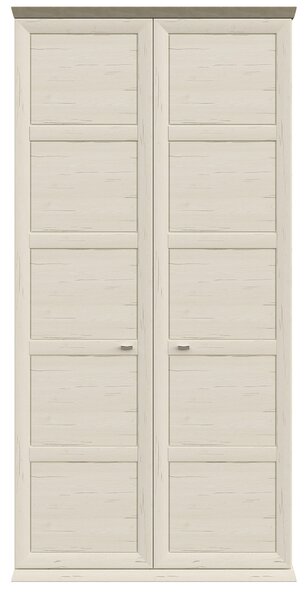 ŠATNÍ SKŘÍŇ S OTOČNÝMI DVEŘMI, šedá, bílá, 104/209,5/60 cm Hom`in - Šatní skříně