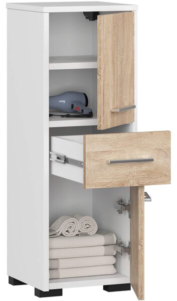 Ak furniture Koupelnová skříňka Fin bílá/sonoma