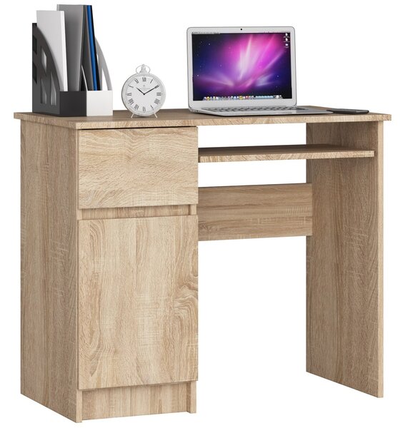 Ak furniture Psací stůl PIKSEL 90 cm dub sonoma levý