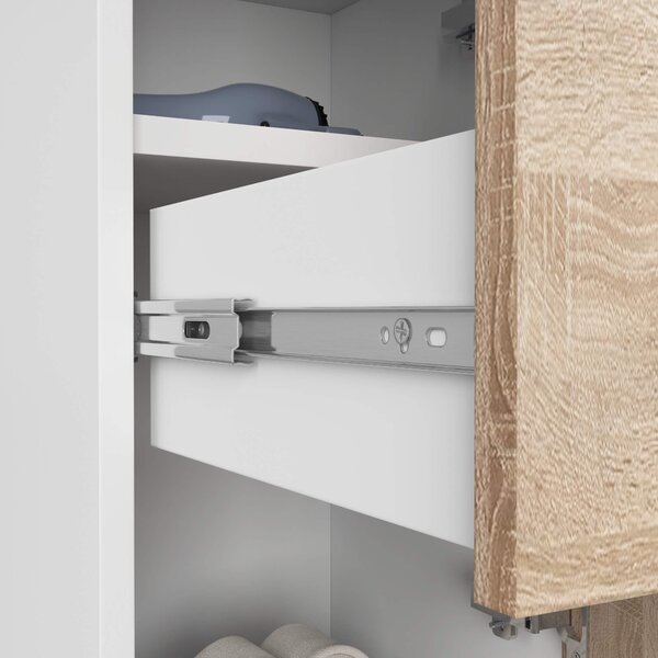 Ak furniture Koupelnová skříňka Fin bílá/sonoma