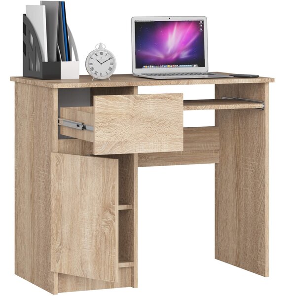 Ak furniture Psací stůl PIKSEL 90 cm dub sonoma levý