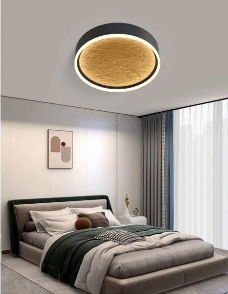 Wofi 9002-104M-LED Stmívatelné stropní svítidlo BORDEAUX LED/37W/230V černá/zlat