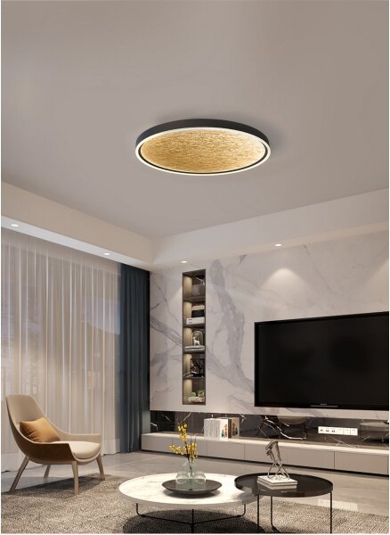 Wofi 9002-104L-LED Stmívatelné stropní svítidlo BORDEAUX LED/60W/230V černá/zlat