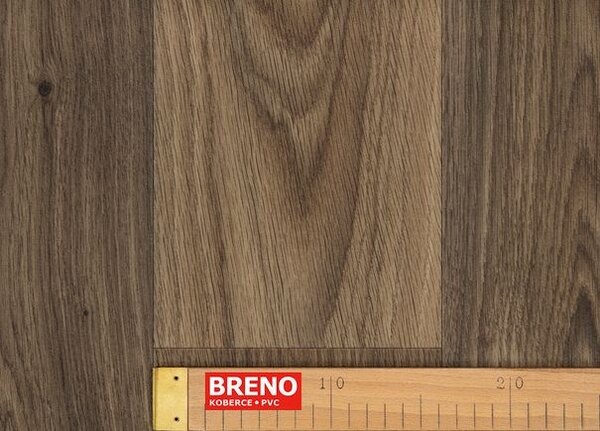 Breno PVC BLACKTEX Gambel Oak 666D - tmavě hnědé dřevo, šíře 100 cm