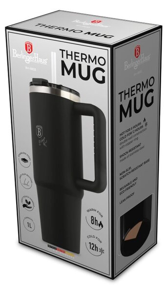 Termohrnek s dvojitou stěnou BerlingerCup 1 l Matte Black Collection