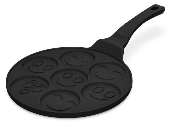 Lívanečník s titanovým povrchem Smajlíci 26 cm Matte Black Collection