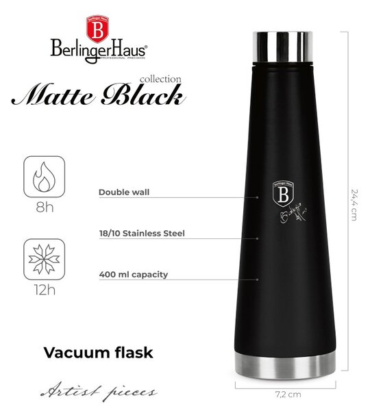 Termoska lahev na pití nerez 0,4 l Matte Black Collection