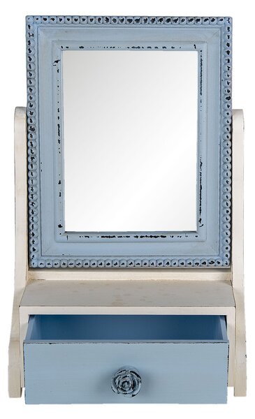 Stolní kosmetické zrcadlo se šuplíčkem Jessi - 25*14*38 cm - Clayre & Eef
