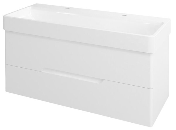 MEDIENA umyvadlová skříňka 117x50,5x48,5cm, bílá mat/bílá mat MD120
